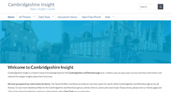 Desktop Screenshot of cambridgeshireinsight.org.uk